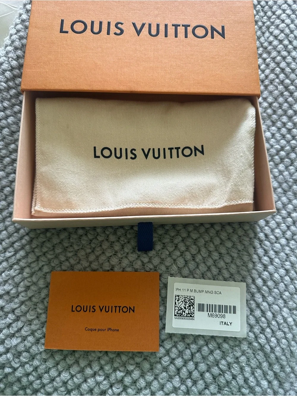 Louis Vuitton Red Leather iPhone Case with Monogram Card Pocket